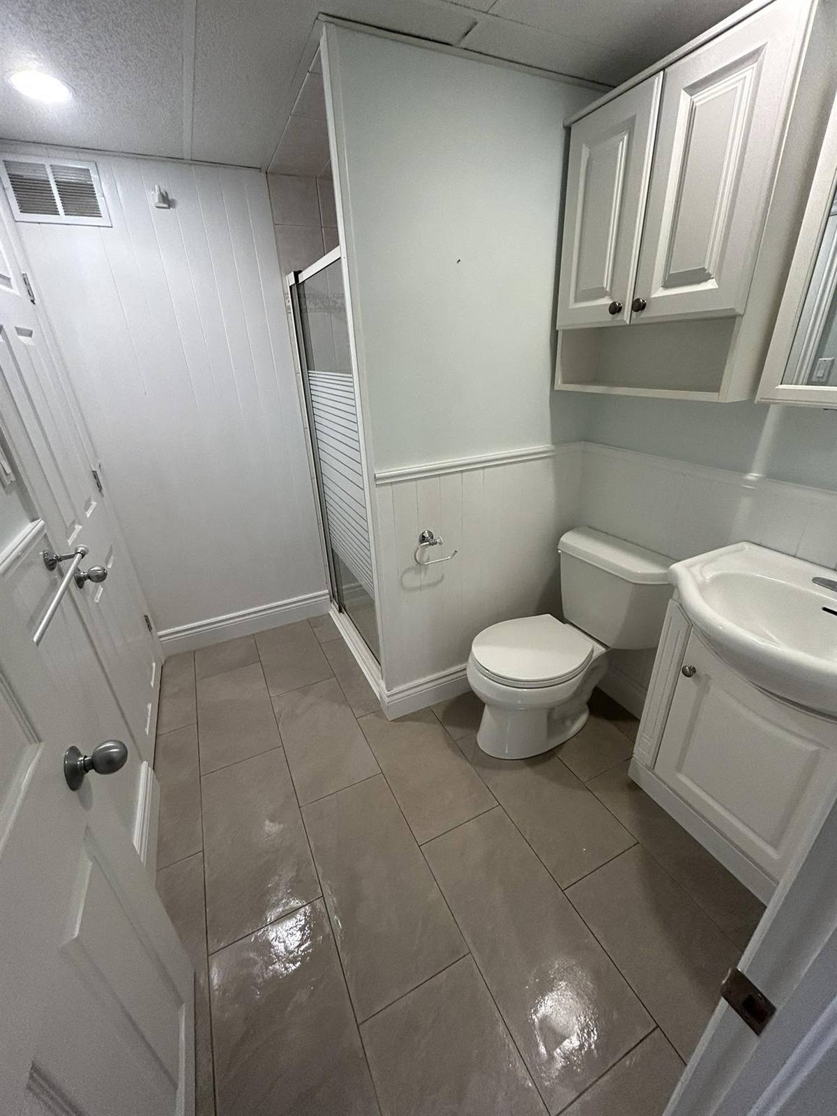 Renovated bathroom with modern fixtures in the Kingston area